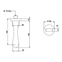 Bongio O'Clock Green Встраиваемый излив 16 см, цвет хром 00997CR16