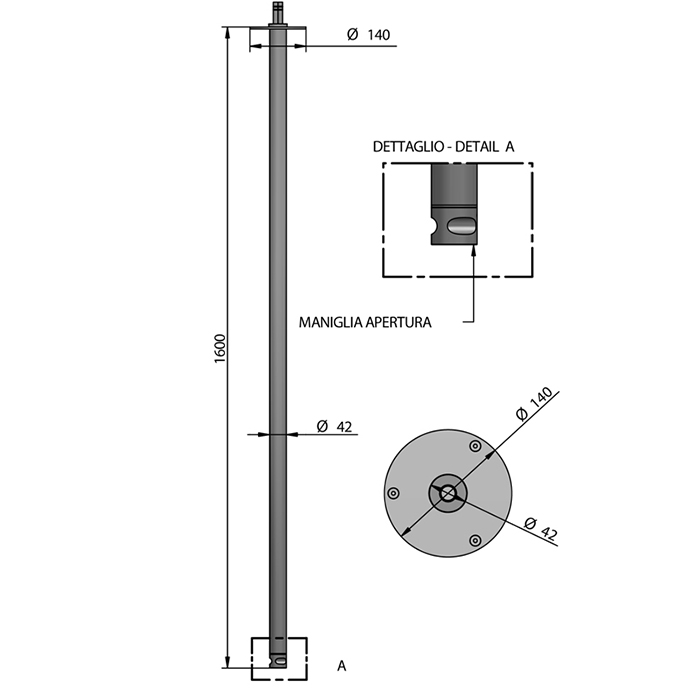 Bongio O'Clock Green Излив потолочный 16см, цвет хром 00977CR0M