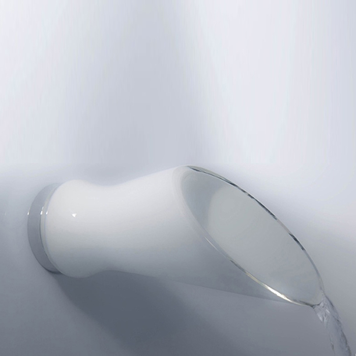 Bongio Soffi Встраиваемый излив для ванны, цвет белый/хром 60972CR44