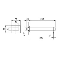 Fantini Mint Излив для ванны, настенный, цвет хром 34 02 F045