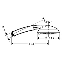 Hansgrohe Raindance Classic Ручной душ 3 вида струи, цвет: хром/золото 28548090