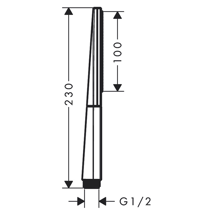 Hansgrohe Rainfinity Ручной душ "палочка" 1 вид струи EcoSmart, цвет: хром 26867000