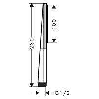 Hansgrohe Rainfinity Ручной душ "палочка" 1 вид струи EcoSmart, цвет: хром 26867000
