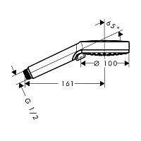 Hansgrohe Vernis Blend Ручной душ 2 вида струи Green, цвет: хром 26090000