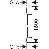 Hansgrohe Isiflex Душевой шланг 160 см с защитой от перекручивания, цвет: шлифованная бронза 28276140