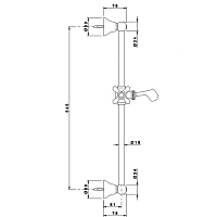 Nicolazzi Doccia Душевая штанга, 54,5 cм, цвет бронза C8071BZ