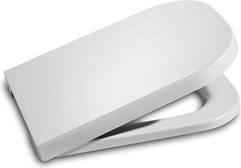 Roca Gap Clean Rim Крышка-сиденье для унитаза, без микролифта, крепление хром, цвет: белый глянцевый 801730004
