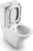 Roca Gap Clean Rim Крышка-сиденье для унитаза, с микролифтом, крепление хром, цвет: белый глянцевый 801732004