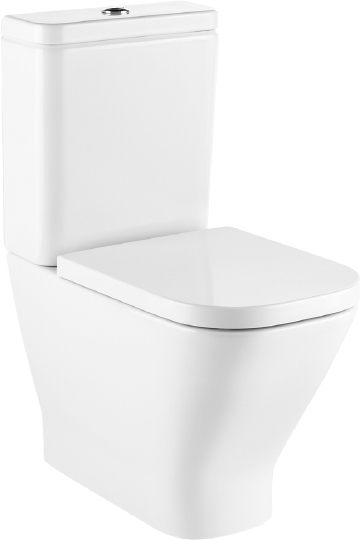 Roca Gap Clean Rim Чаша напольного унитаза 35х60 см, безободковый, цвет: белый глянцевый 34273700H