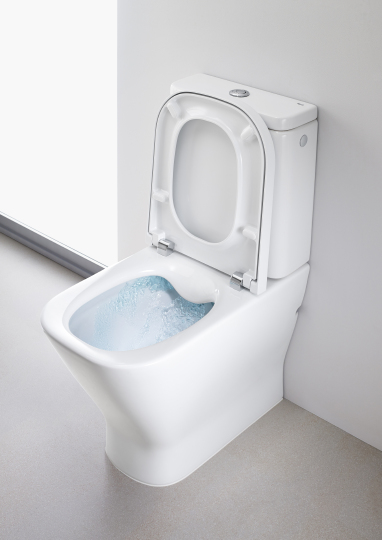 Roca Gap Clean Rim Чаша напольного унитаза 35х60 см, безободковый, цвет: белый глянцевый 34273700H