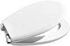 Roca Victoria Крышка-сиденье для унитаза, с микролифтом, крепление хром, цвет: белый глянцевый ZRU8013920