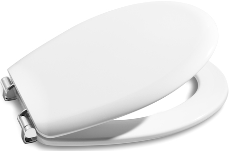 Roca Victoria Крышка-сиденье для унитаза, с микролифтом, крепление хром, цвет: белый глянцевый ZRU8013920