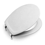 Roca Victoria Крышка-сиденье для унитаза, без микролифта, крепление хром, цвет: белый глянцевый ZRU8013900