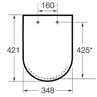 Roca Victoria Крышка-сиденье для унитаза, без микролифта, крепление хром, цвет: белый глянцевый ZRU8013900