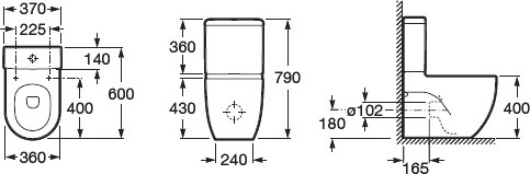 Roca Meridian Бачок для унитаза с механизмом двойного смыва, цвет: белый глянцевый 341242000
