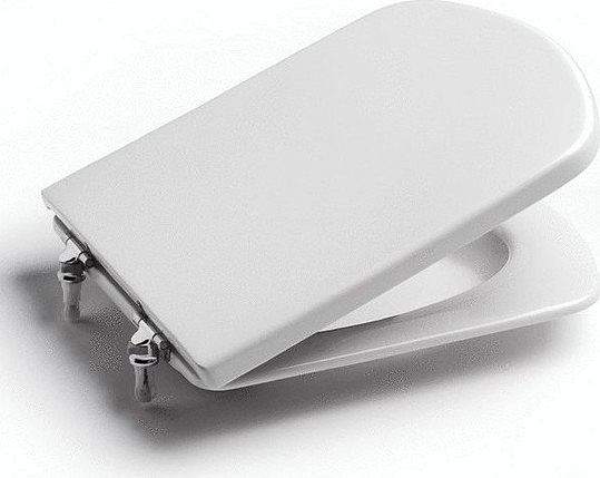 Roca Dama Senso Крышка-сиденье для унитаза, без микролифта, крепление хром, цвет: белый глянцевый 801511004