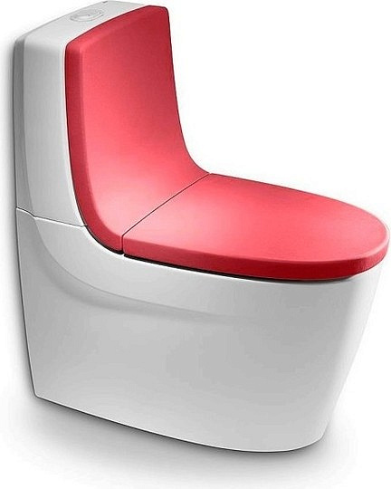 Roca Khroma Крышка-сиденье для унитаза, с микролифтом, крепление хром, цвет: красный матовый 801652F3T