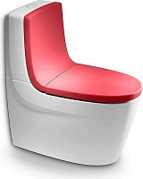 Roca Khroma Крышка-сиденье для унитаза, с микролифтом, крепление хром, цвет: красный матовый 801652F3T