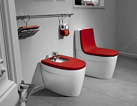 Roca Khroma Спинка для унитаза 39х40h см, дюропласт, цвет: красный матовый 80165AF3T