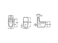 Roca Khroma Спинка для унитаза 39х40h см, дюропласт, цвет: красный матовый 80165AF3T