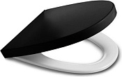 Roca Khroma Крышка-сиденье для унитаза, с микролифтом, крепление хром, цвет: черный матовый 801652F7T