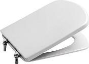 Roca Happening Крышка-сиденье для унитаза, с микролифтом, крепление хром, цвет: белый глянцевый 801562004