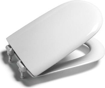 Roca Giralda Крышка-сиденье для унитаза, с микролифтом, крепление хром, цвет: белый глянцевый ZRU9000047