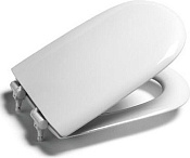 Roca Giralda Крышка-сиденье для унитаза, с микролифтом, крепление хром, цвет: белый глянцевый ZRU9000047