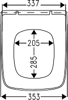Roca Gap Крышка-сиденье для унитаза, с микролифтом, крепление хром, цвет: белый глянцевый 801472001