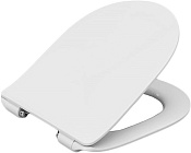 Roca Leon Крышка-сиденье для унитаза, с микролифтом, крепление хром, цвет: белый глянцевый ZRU9302943