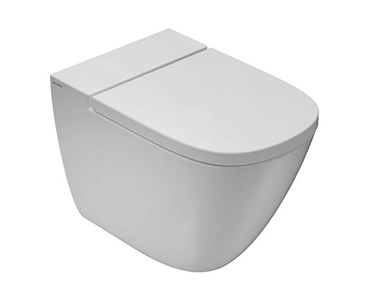 Globo Stockholm Унитаз приставной без крышки, с креплением, 37x58 см, цвет: белый глянцевый LA001BI