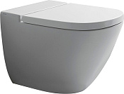 Globo Stockholm Унитаз приставной без крышки, с креплением, 37x58 см, цвет: белый глянцевый LA001BI