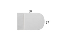 Globo Stockholm Унитаз приставной без крышки, с креплением, 37x58 см, цвет: белый глянцевый LA001BI