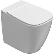 Globo Genesis Унитаз приставной безободковый, с креплением, 36x55 см, цвет: белый глянцевый GN001BI