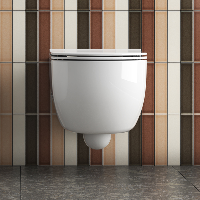 Globo Mode Унитаз подвесной безободковый, с креплением, 34х53 см, цвет: белый глянцевый MES02BI