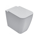 Globo Stone Унитаз приставной безободковый без крышки, с креплением, 36x52 см, цвет: белый глянцевый ST004BI