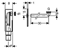 Сифон для раковины Geberit  внутристенный 151.120.21.1