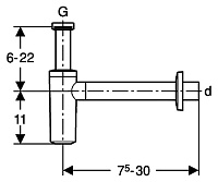 Geberit Сифон для раковины, цвет: хром 151.034.21.1