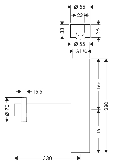 Hansgrohe Flowstar Сифон для раковины, цвет: хром 52100000