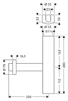 Hansgrohe Flowstar Сифон для раковины, цвет: хром 52100000