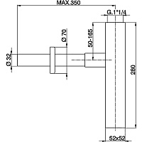 Cisal Сифон для раковины латунный, цвет: 24k gold ZA00408024