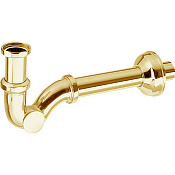 Cisal Сифон для раковины S-образный латунный, цвет: 24k gold ZA00411024