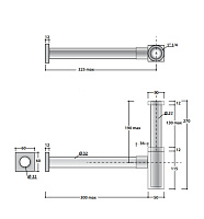 Globo Сифон для раковины латунный квадратный, цвет: хром SF051CR