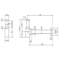 Gessi Сифон для биде, цвет хром 01375#031