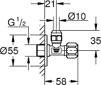 Grohe Запорный вентиль, цвет: хром 22018000