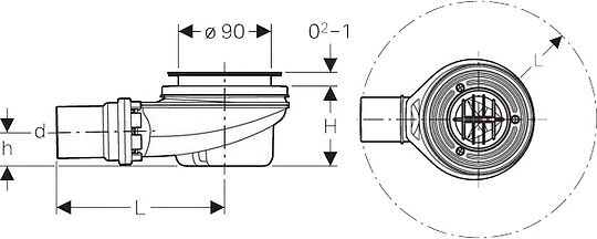 Geberit  Сифон для поддона  150.550.00.1