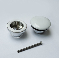 ArtCeram Донный клапан для раковины универсальный с керамической крышкой, цвет: glossy white ACA036