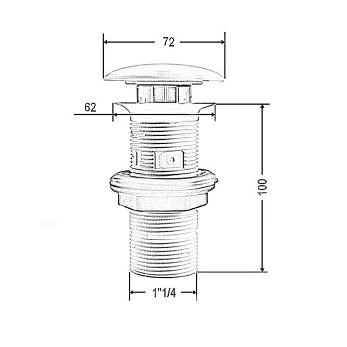 ArtCeram Донный клапан для раковины универсальный с керамической крышкой, цвет: marrone cocoa ACA038 39 00