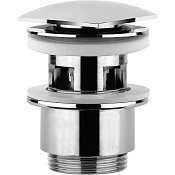 Cisal Донный клапан для раковины 1/4, Click-Clack, с переливом, цвет: chrome ZA00162221