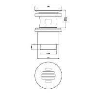 Gessi Донный клапан свободного слива, цвет: chrome 01313#031